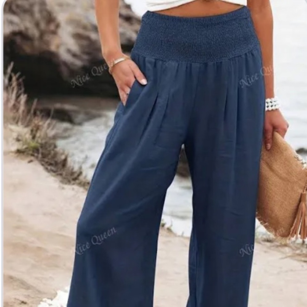 High-Waisted Mocha Wide-Leg Pants